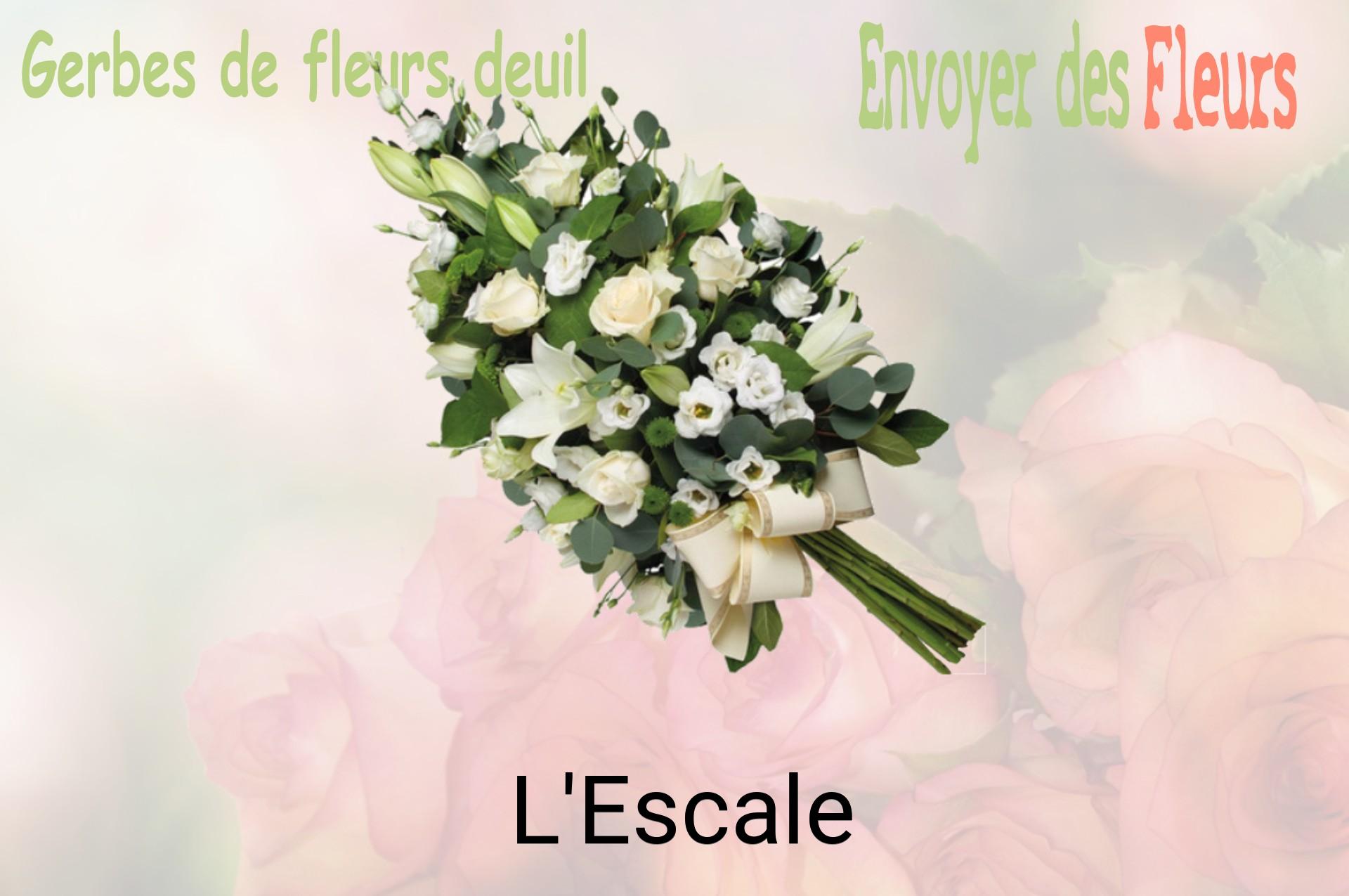 Gerbe de fleurs de deuil livrée à L'Escale